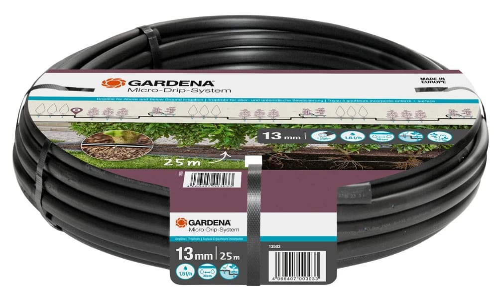 德國 GARDENA 13503-20 地面及地下滴灌管 25米