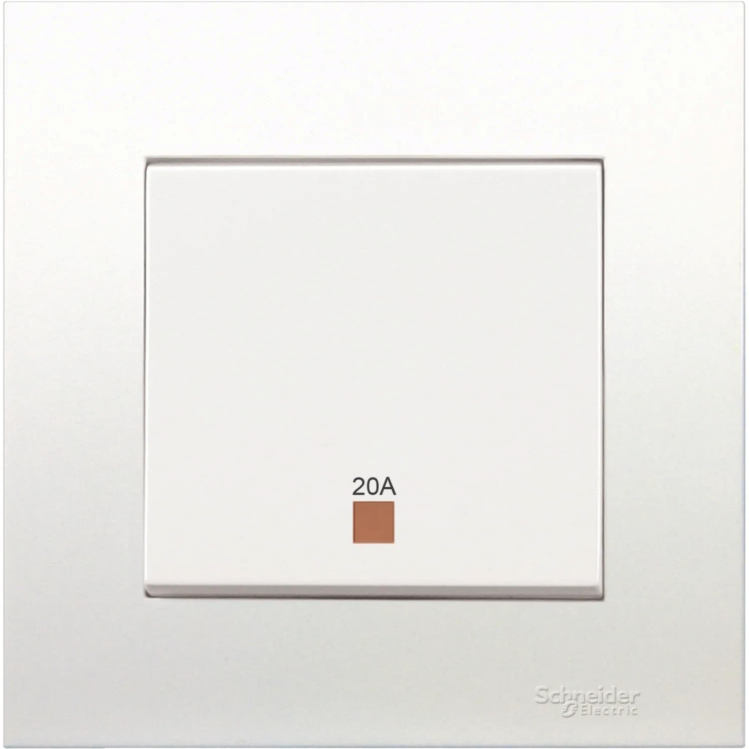 Schneider 施耐德電氣 Vivace 元雅 20A 單位雙極開關掣連指示燈 KB31D20NE_WE(白色)香港行貨