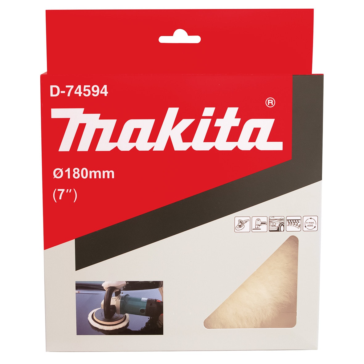 Makita D-74594 羊毛墊180mm(包裝)