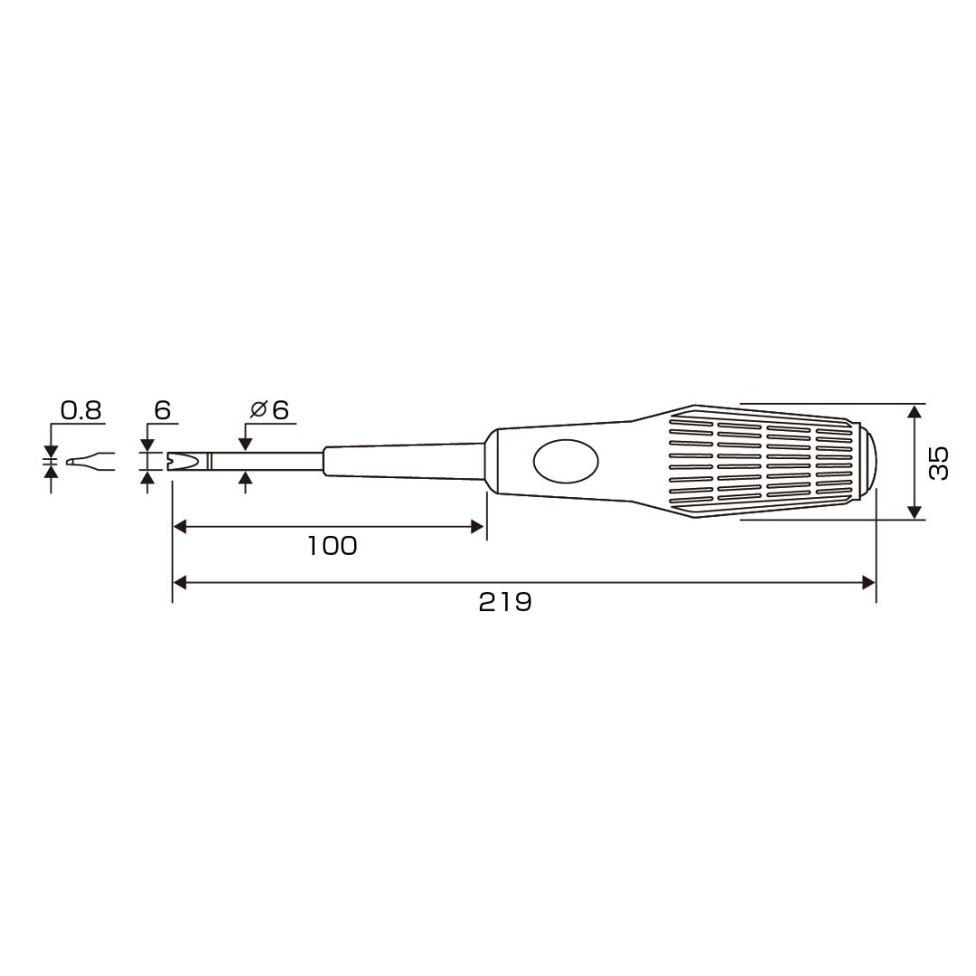 ANEX 鱷魚通頭起子撞批 4" x 6mm(-)