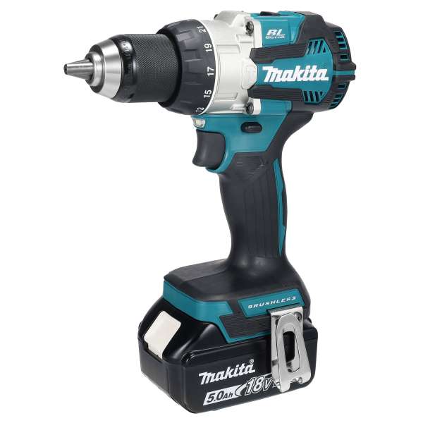 Makita 牧田 DHP489Z 18V 充電式衝擊電鑽淨機正側面產品圖