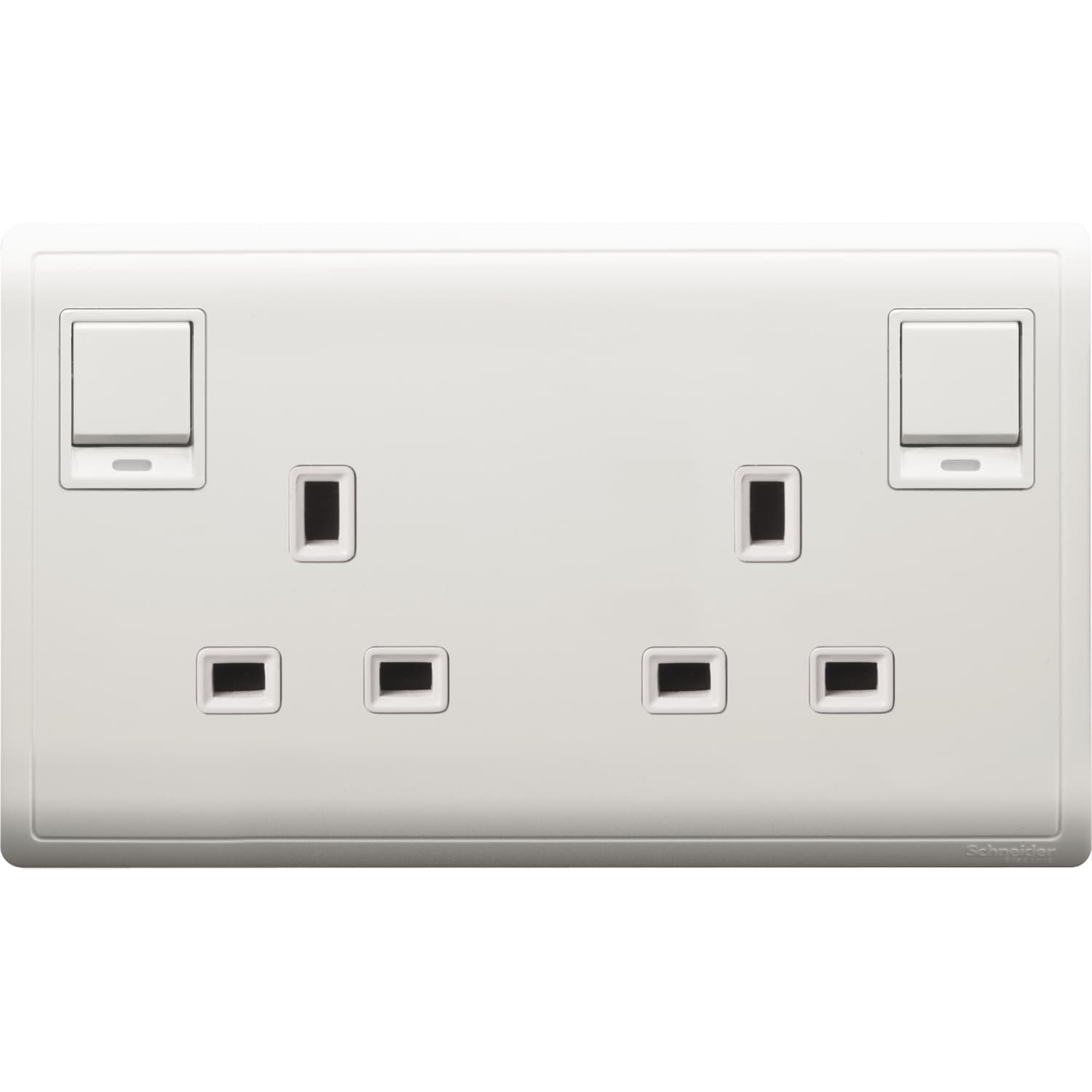 Schneider 施耐德電氣 Pieno 丰尚 13A 兩位連保護門有掣插座連指示燈 E82T25N_WE(白)香港行貨