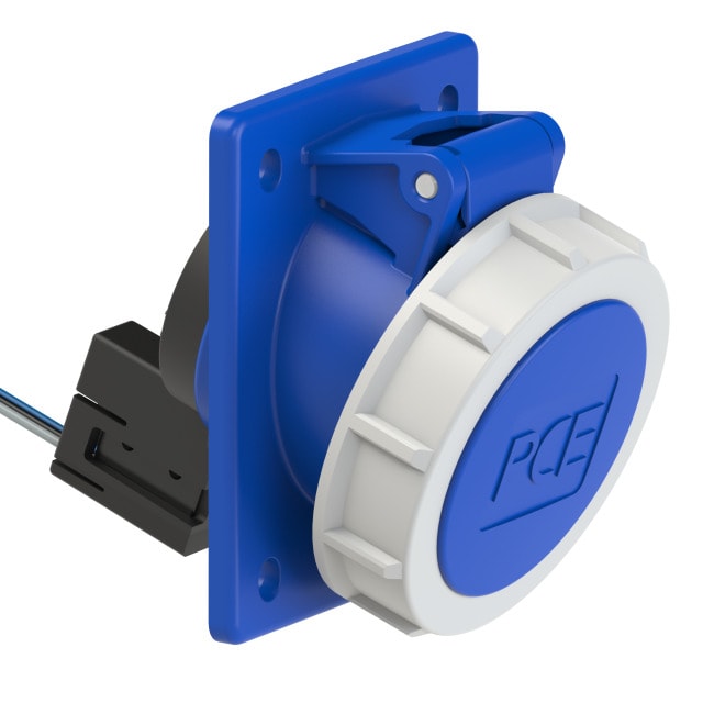 PCE 4132-6 工業防水斜入牆盤面插座 16A 220V(側面帶接線端子)