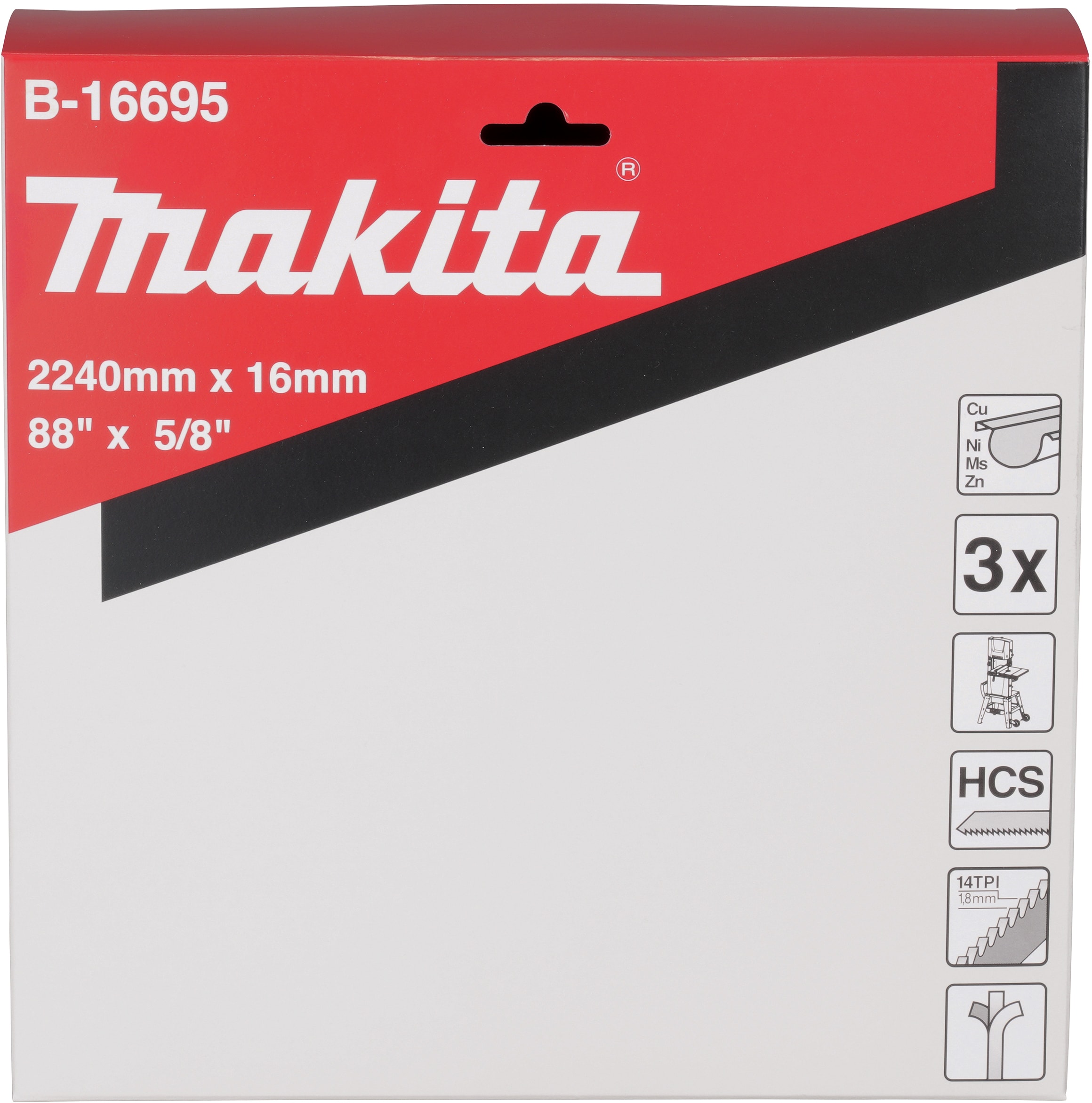 Makita B-16695 帶鋸條包裝(正面)