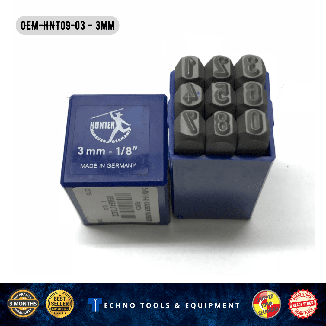 Steel Number Stamp 0-9 3.0mm