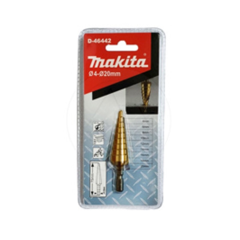 Makita D-46442 HSS-TIN階梯鑽4-20MM(包裝)