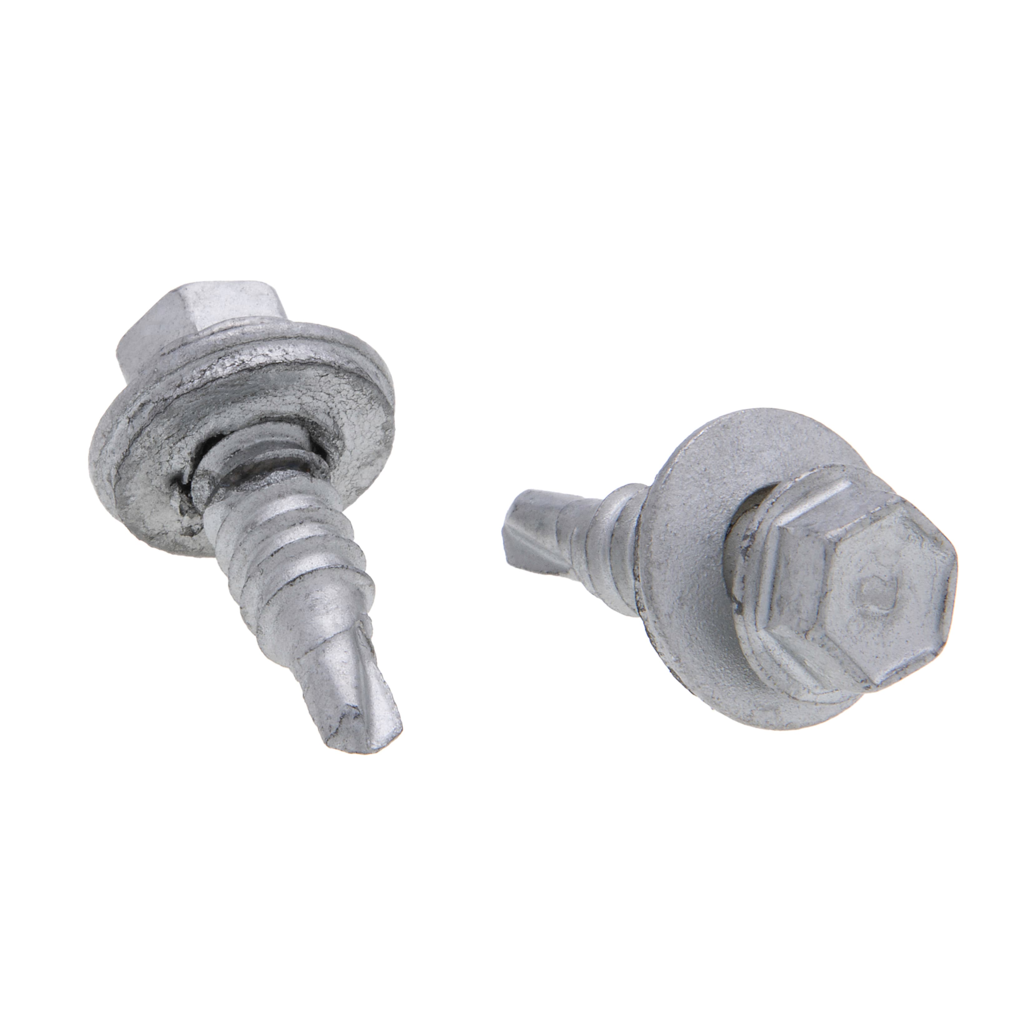 Hex head self-tapping screw with rubber washer #12 x 1 1/2"