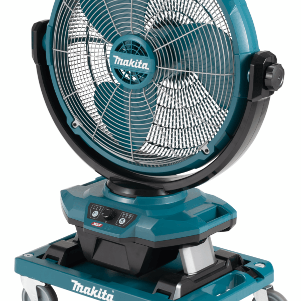 Makita CF003GZ 充電式風扇連結於 MAKPAC 手推車上