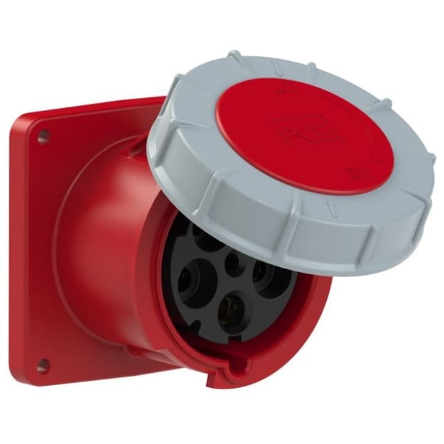 PCE 工業防水盤面插座入牆式 125A 380V 5針 IP67