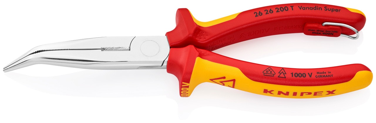 KNIPEX 26 26 200 T 絕緣柄尖咀鉗(三側面)