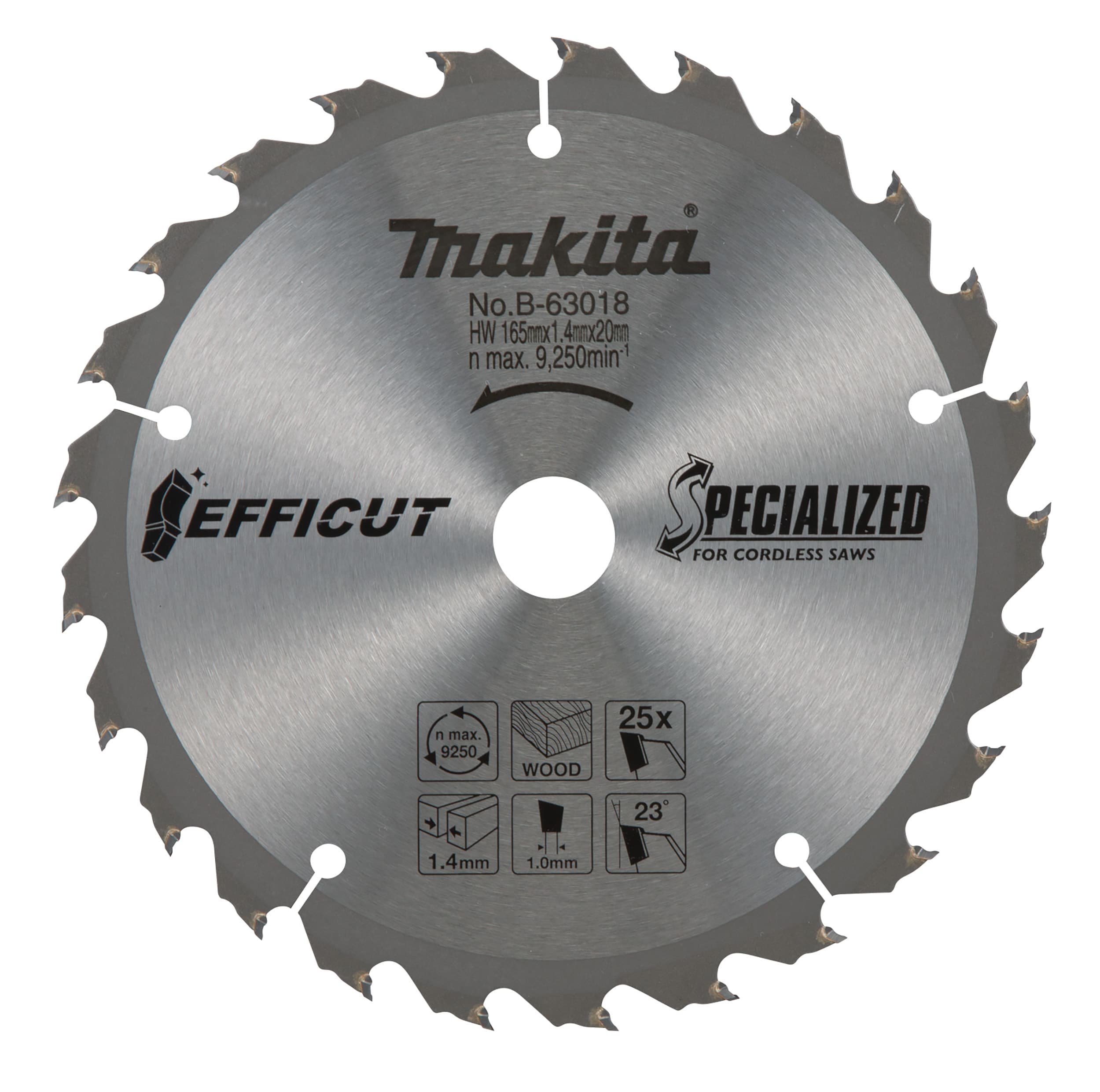 Makita 牧田 B-63018 硬質合金鋸片165X20X25T