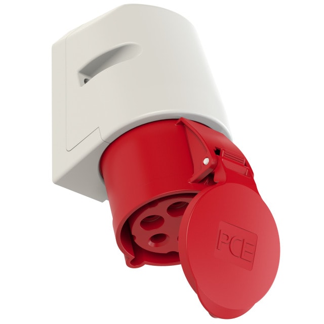 PCE 125 工業防水掛牆插座 32A 380V 5針 IP44(三側面)