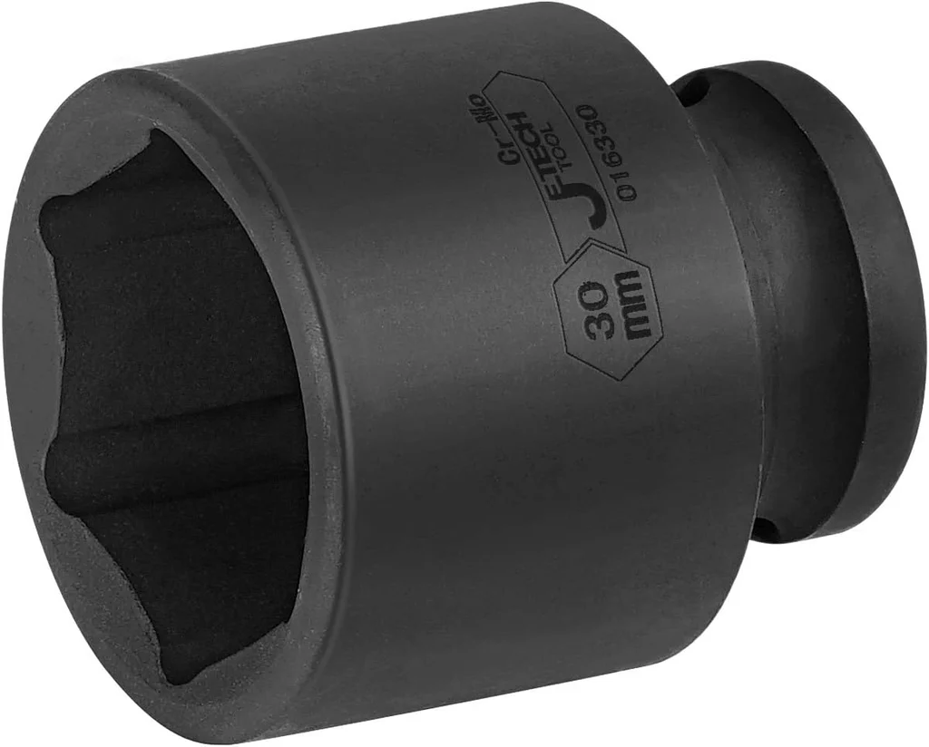 JETECH SK1/2-D30 30mm 1/2" 加長六角套筒(正面)