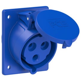 PCE 423-6 工業斜式盤面插座 32A 230V 3針 IP44