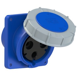PCE 443-6 工業斜式盤面插座 125A 230V 3針 IP67