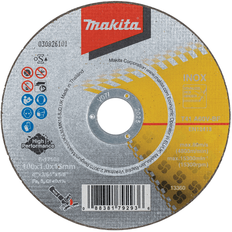 Makita 牧田 E-17108 薄切割砂輪片100X1X16(長夀)