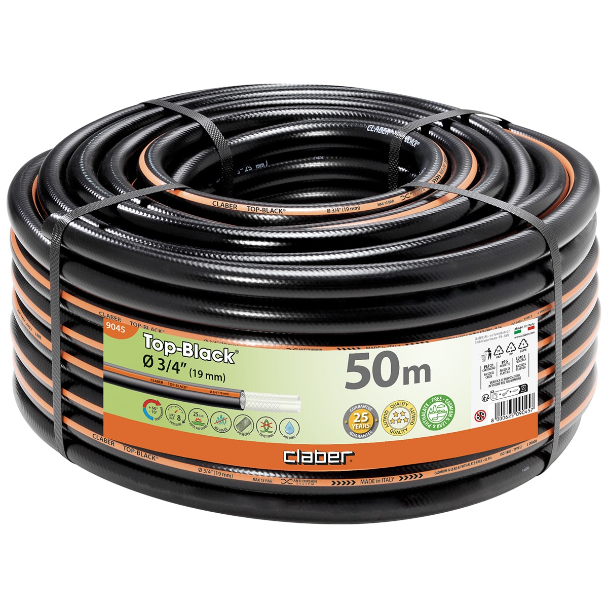 CLABER 9045 Top-Black 花園喉 50米(正面)