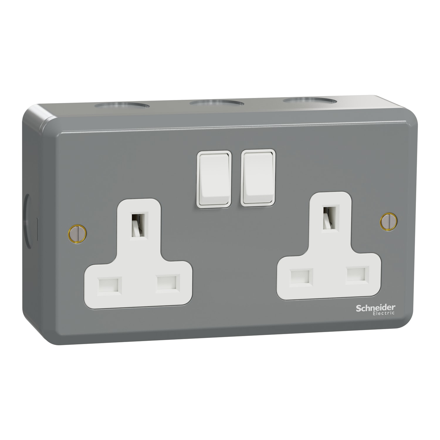 Schneider Electric ESM ESMT25D 13A 兩位 250V 雙極開關插座正面圖