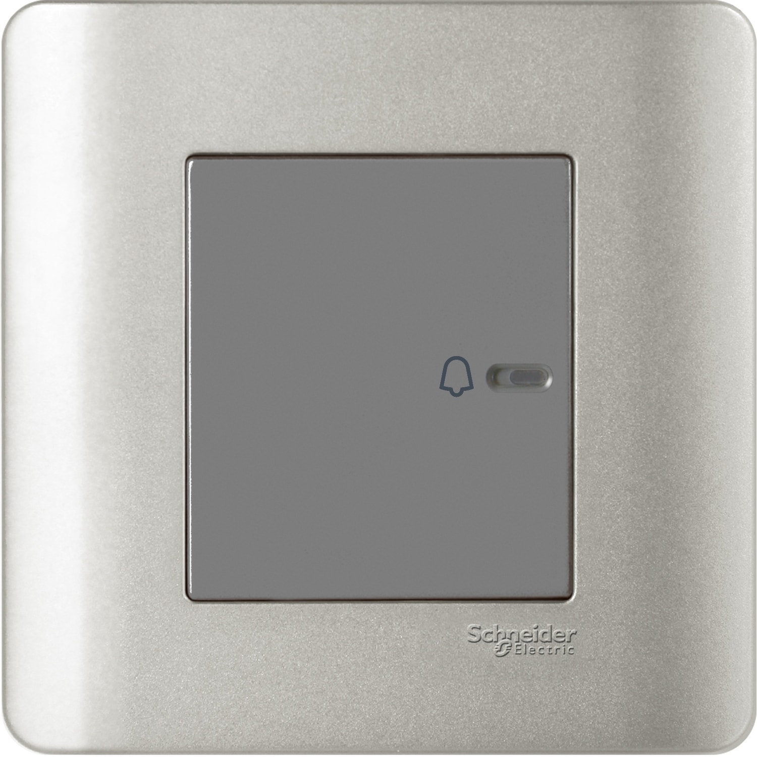Schneider 施耐德 ZENcelo 睿雅 10A 平觸門鐘按手掣(銀灰)
