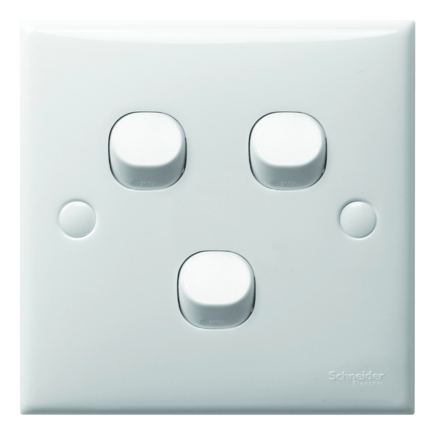 Schneider Electric E33/1/2AR WE S-Classic 白色 16AX 三位單控開關掣正面圖