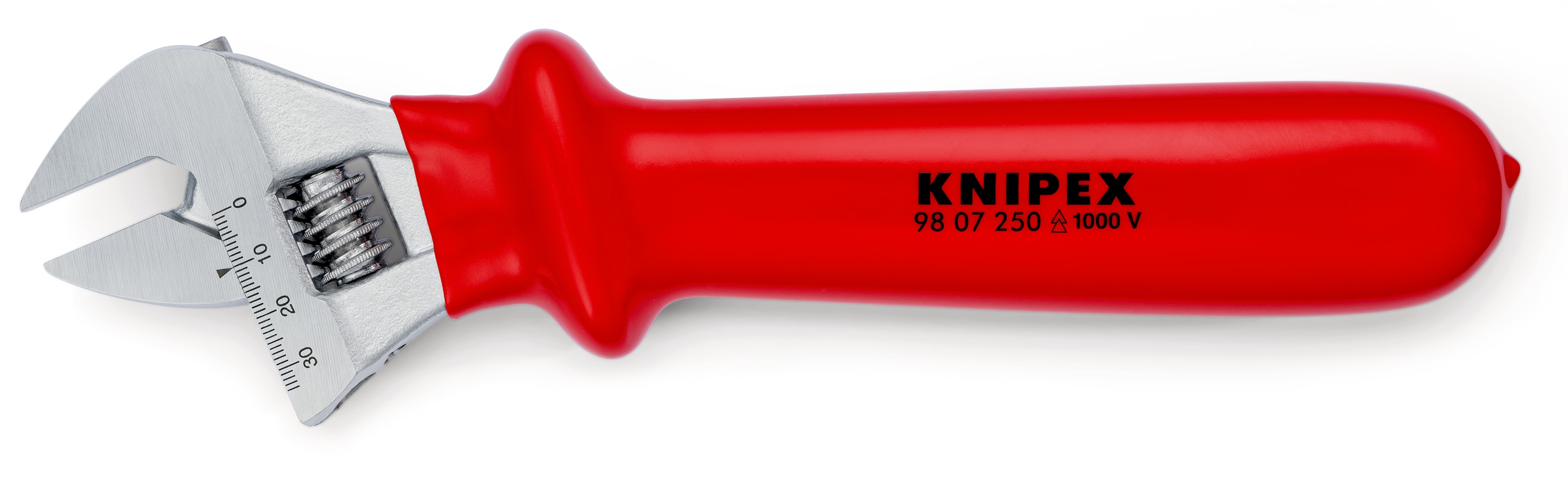 KNIPEX 98 07 250 絕緣柄活動扳手(四分之三側面)