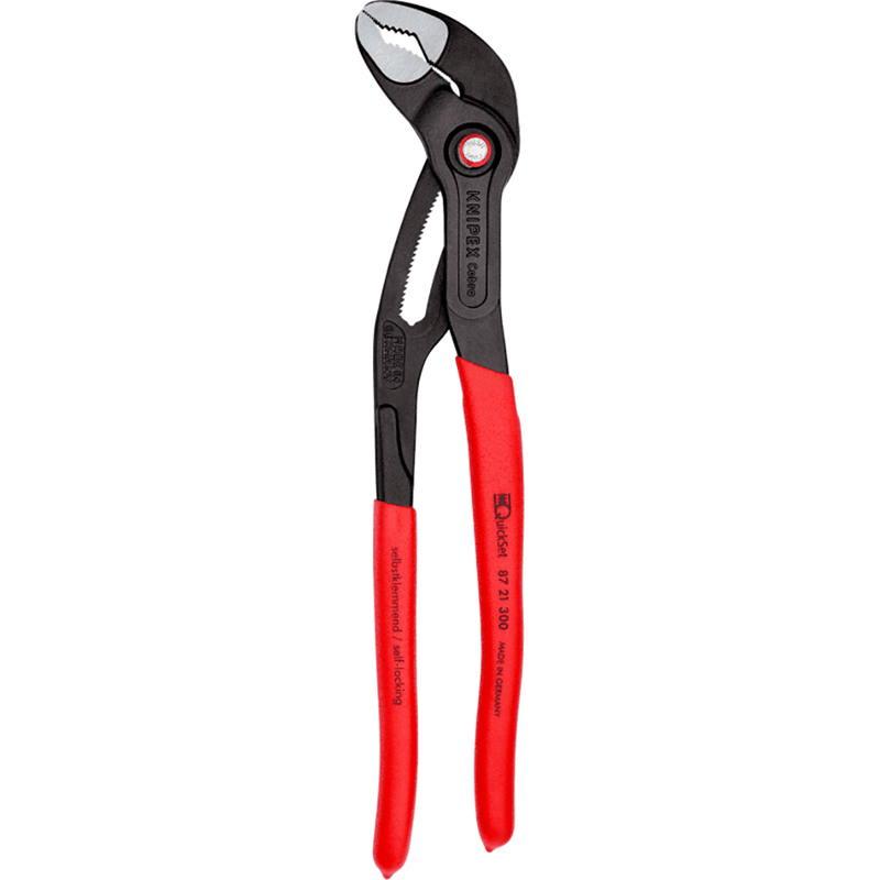 KNIPEX 87 21 300 Cobra 尖咀快速調教水泵鉗(正面)