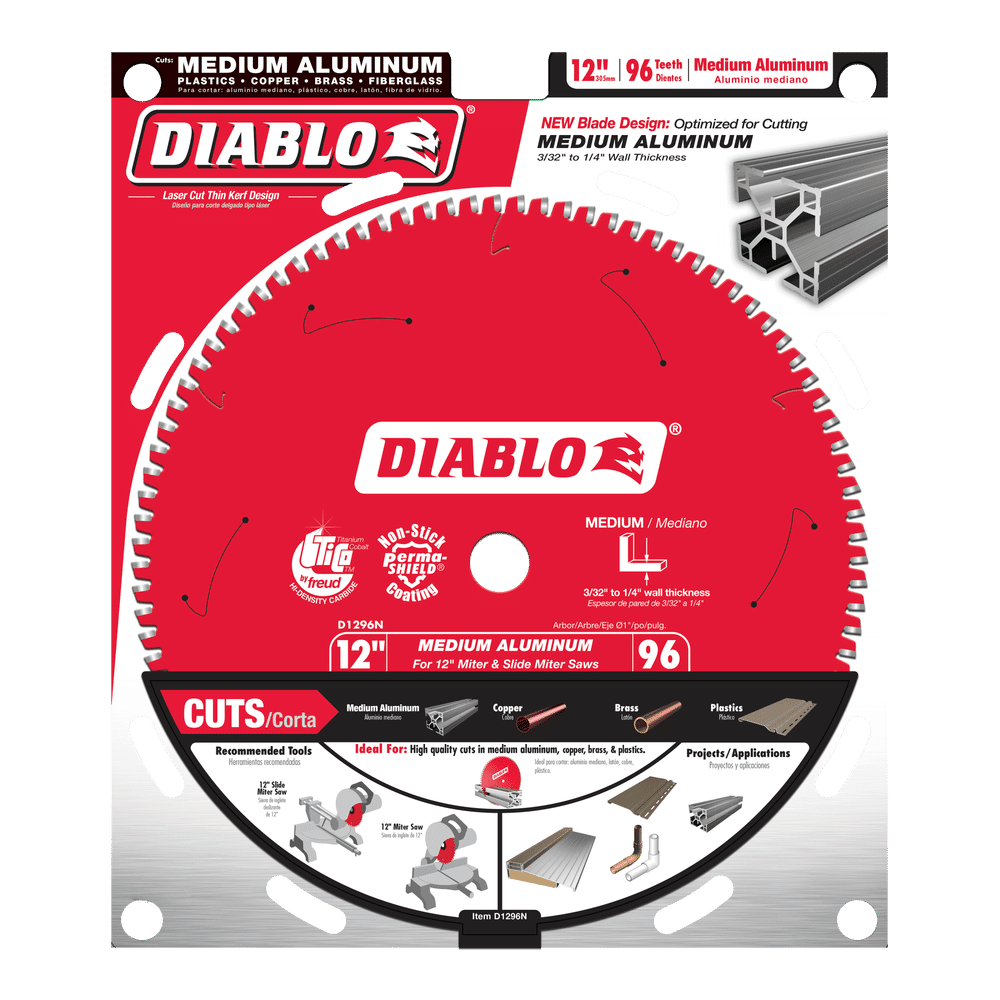 DIABLO D1296N 12吋96齒鋁材鋸碟包裝
