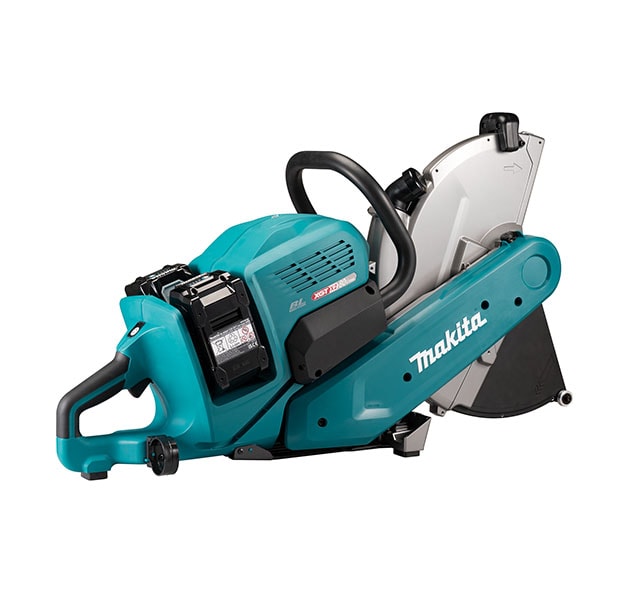 Makita 牧田 CE002GZ 充電式切斷機護罩側視圖,未裝切割圓盤
