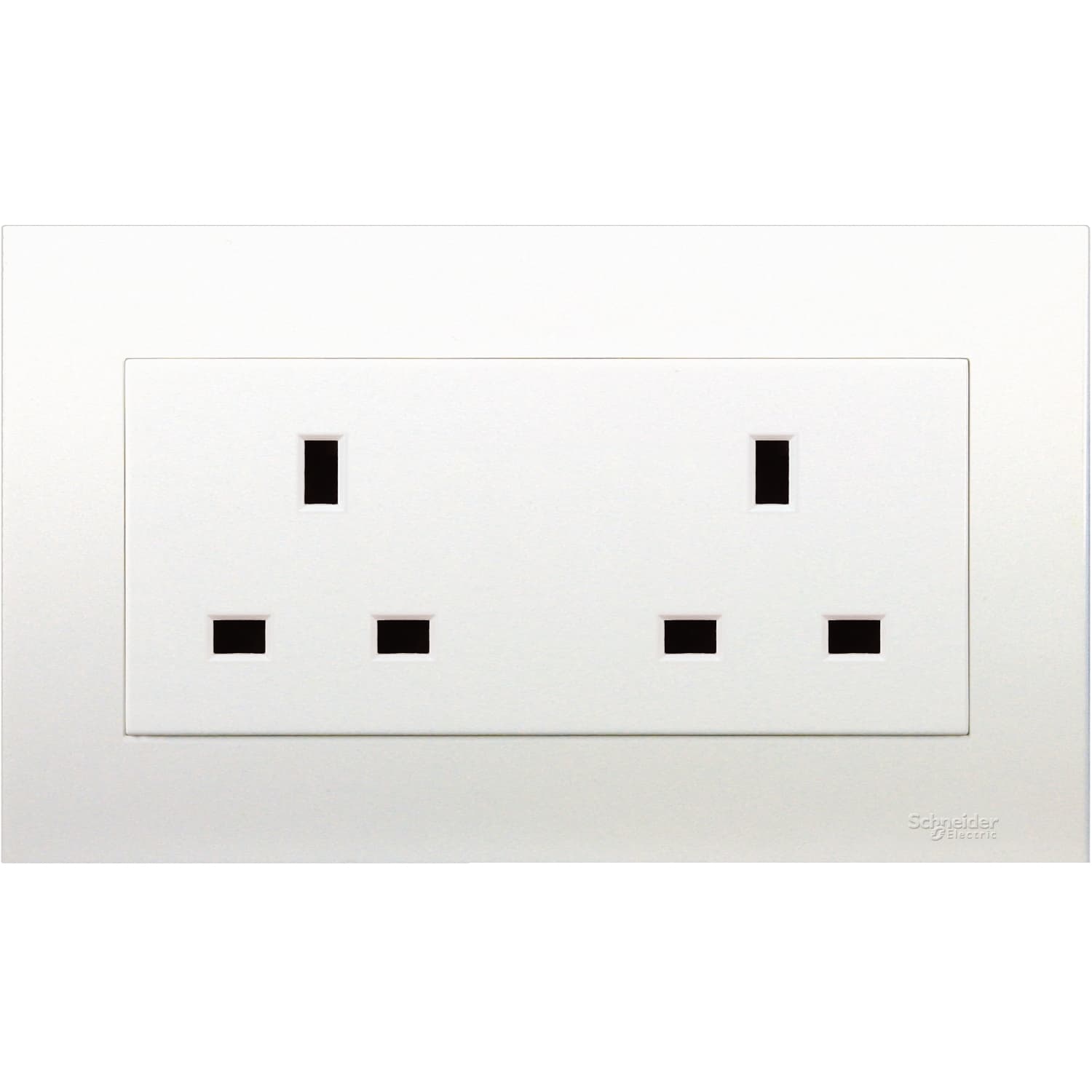 Schneider 施耐德電氣 Vivace 元雅 13A 兩位連保護門插座 KBT426_WE(白色)香港行貨