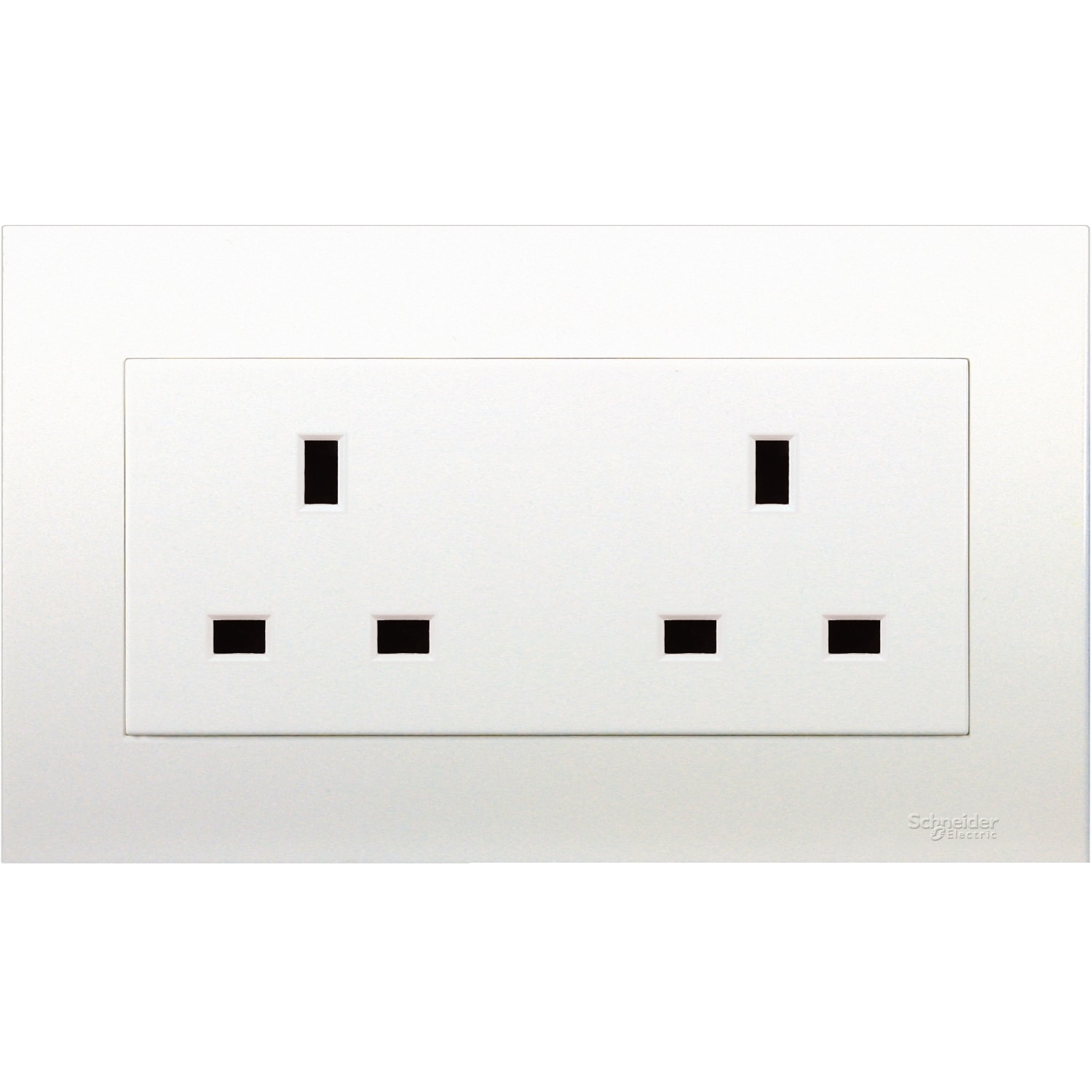 Schneider 施耐德 Vivace 元雅 13A 兩位連保護門插座(白色)KBT426_WE