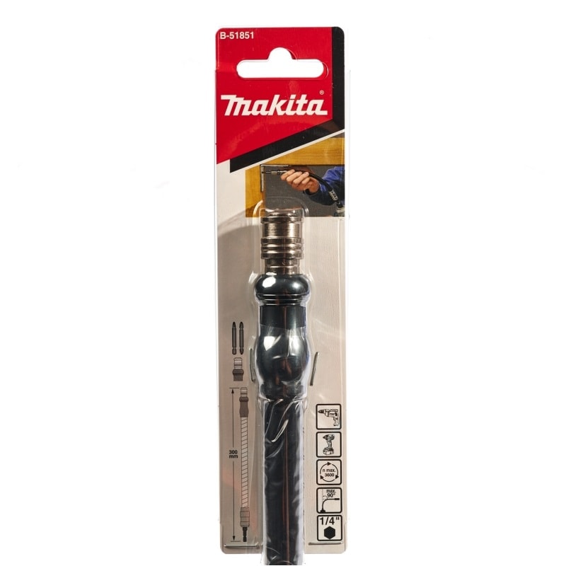 Makita B-51851 可彎曲錐頭300mm 螺絲批頭接桿(包裝正面)