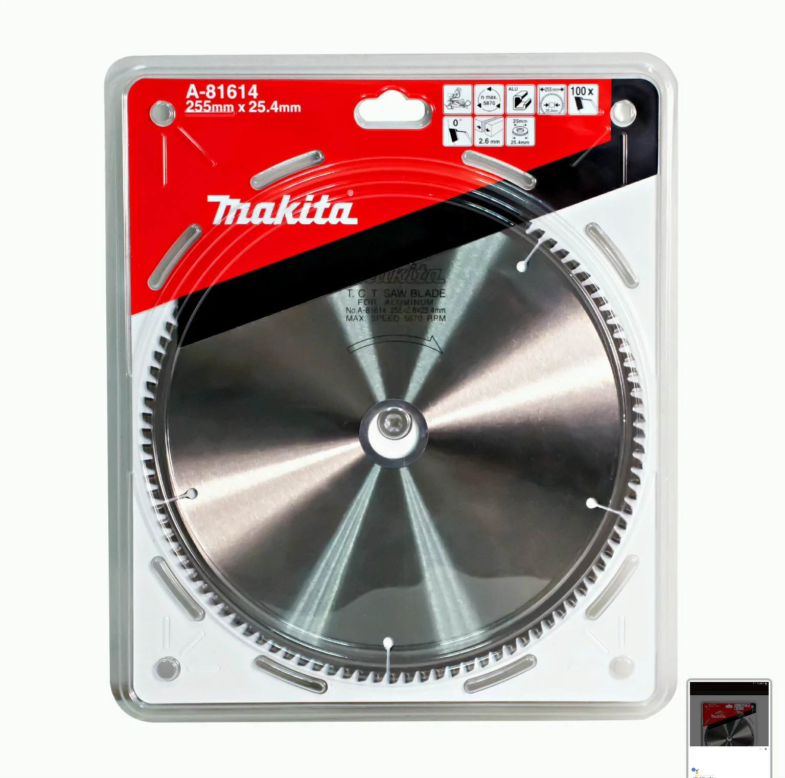 Makita 牧田 A-81614 硬質合金鋸片255X100齒X25.4
