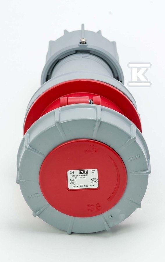 PCE 244 工業防水接線插座 125A 380V 4針 IP67(背面)