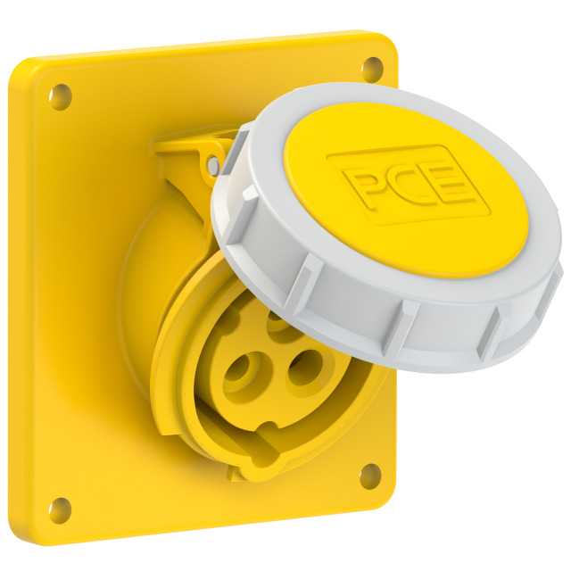 PCE 4132-4 工業防水斜入牆盤面插座(三份之二角度)