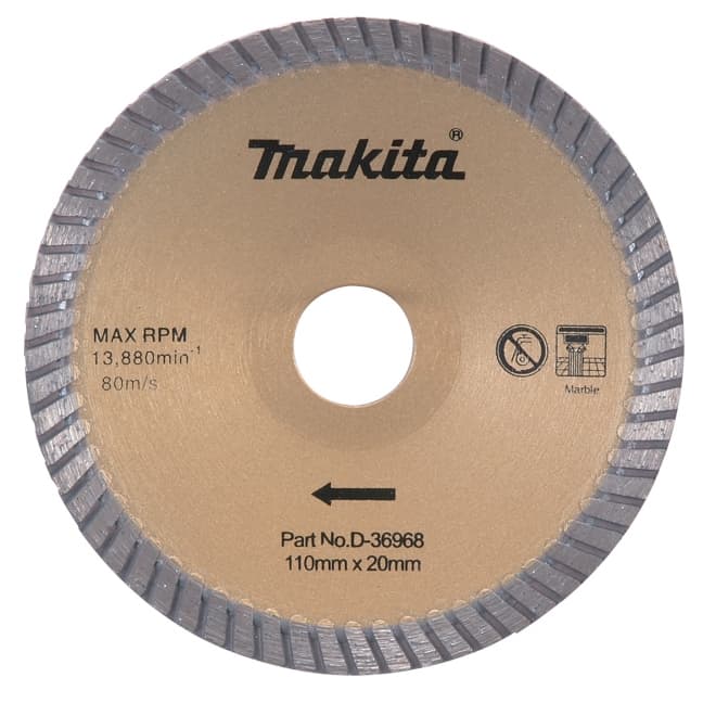 Makita 牧田 D-36968 金鋼石鋸片110X20MM(乾式,曲面)