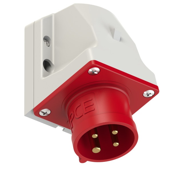 PCE 514 工業防水直入牆盤面插座 16A 380V 4針 IP44(三側面)