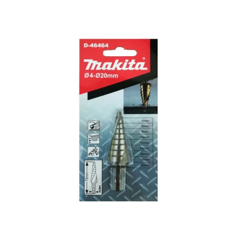 Makita D-46464 HSS階梯鑽4-20mm(包裝正面)