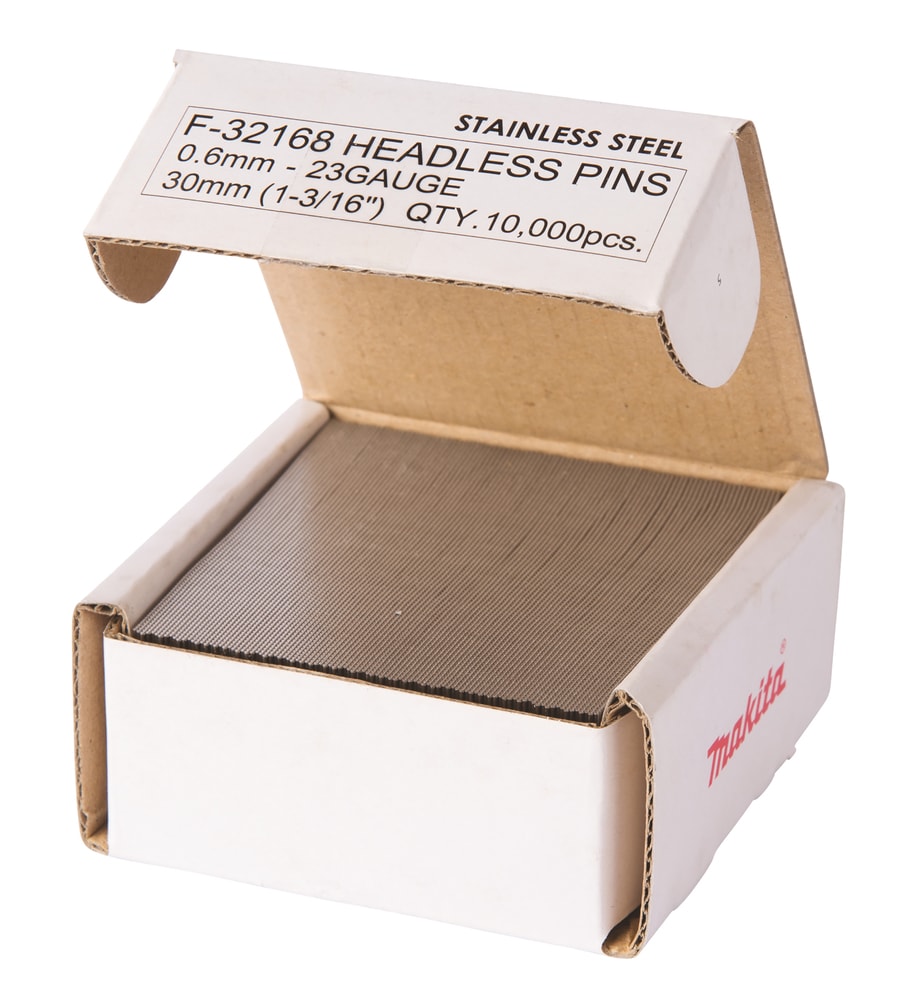 牧田 F-32168 不鏽鋼蚊釘 30mm 開盒展示(斜角)