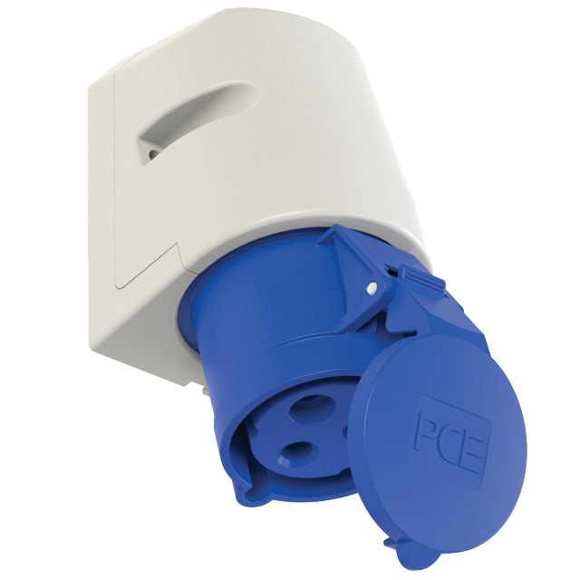 PCE 123 工業防水掛牆插座 32A 220V 3針 IP44(三面)
