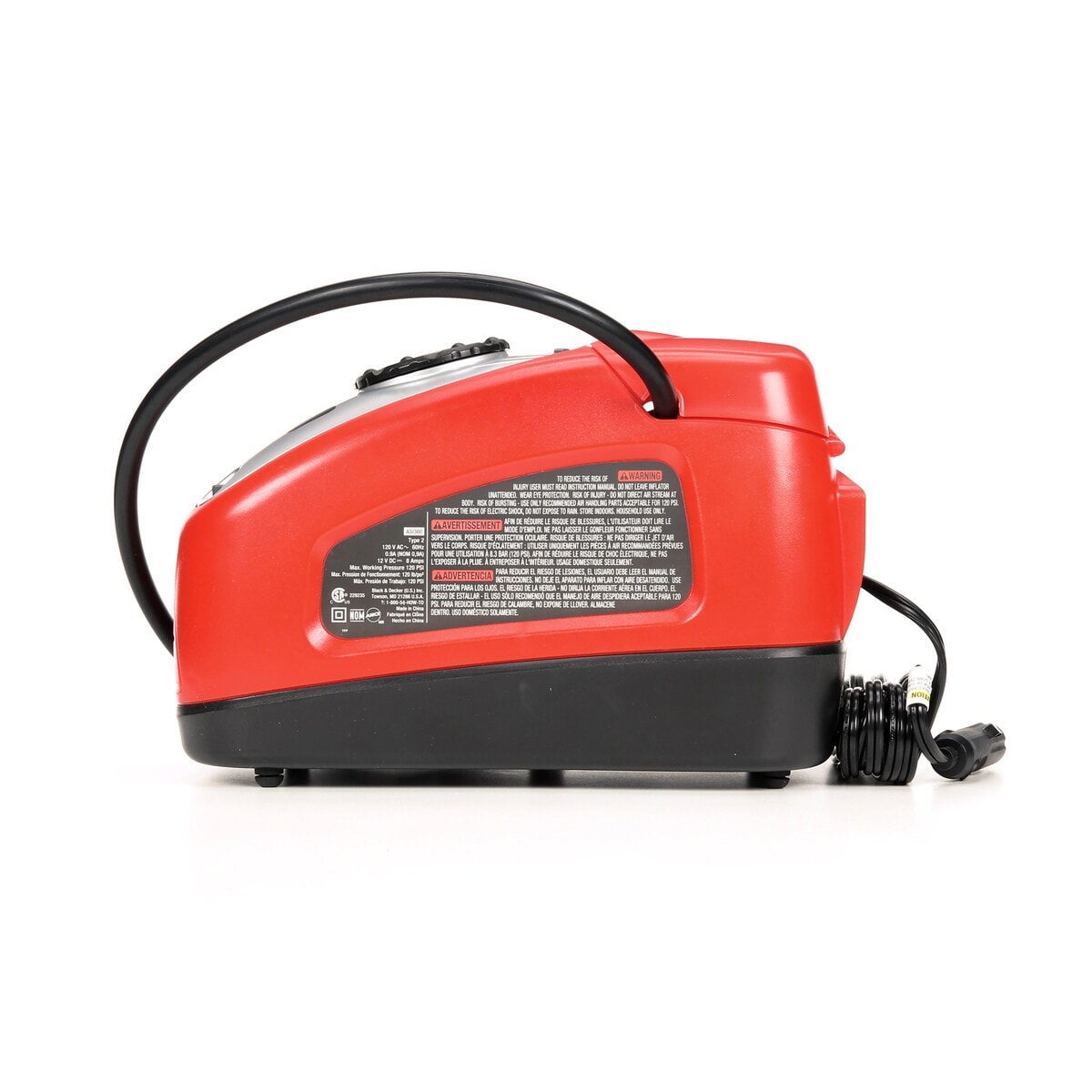 BLACK & DECKER ASI300 打氣泵(背面)