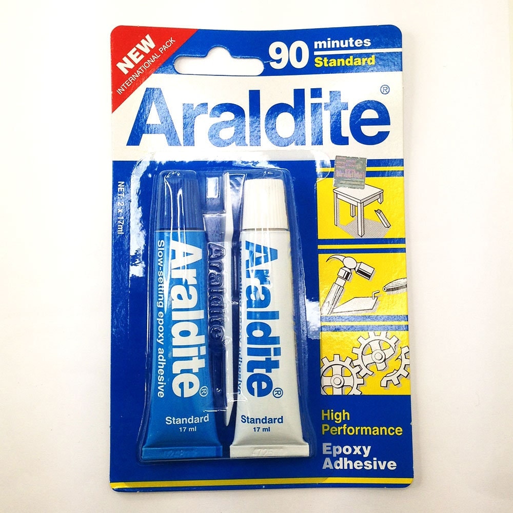 金錢牌 Araldite 慢乾混合膠 90分鐘(正面包裝)
