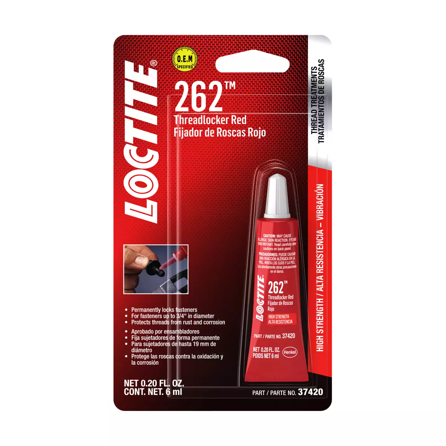 樂泰 Loctite 262 螺絲固定膠(包裝)