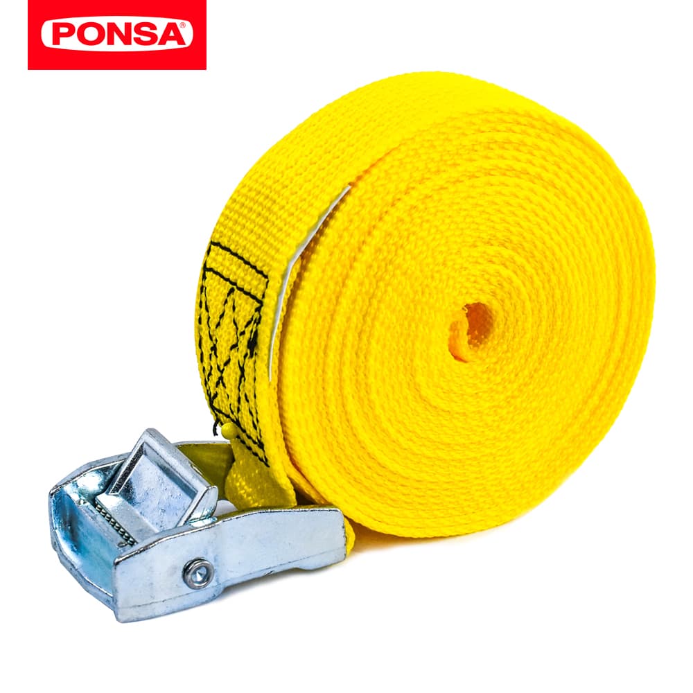 PONSA PONRS5090 簡易拉緊帶 50mm x 9.0M (30') 黃色 2噸