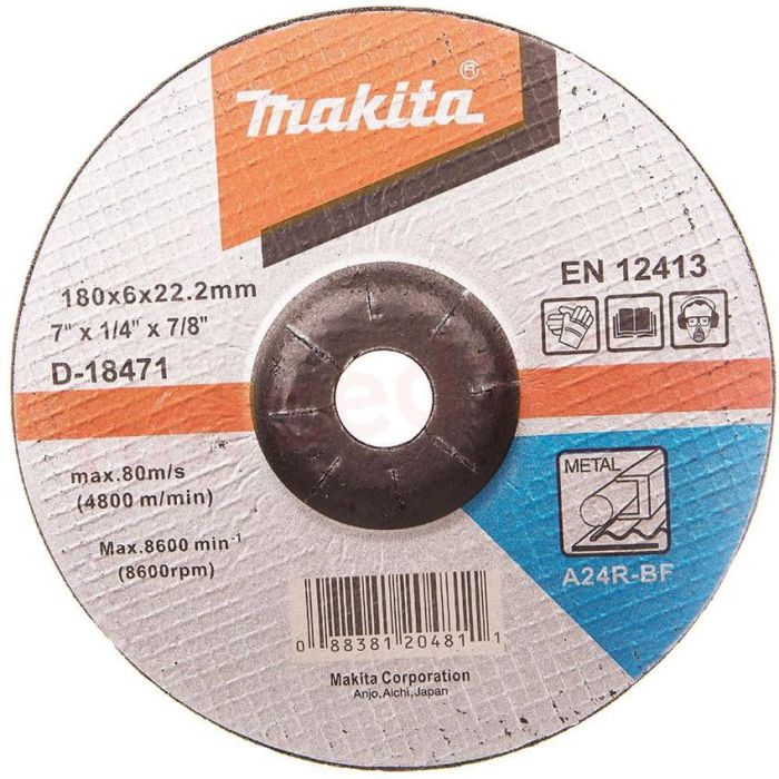 Makita D-18471 磨輪180X6X22.23(正面)