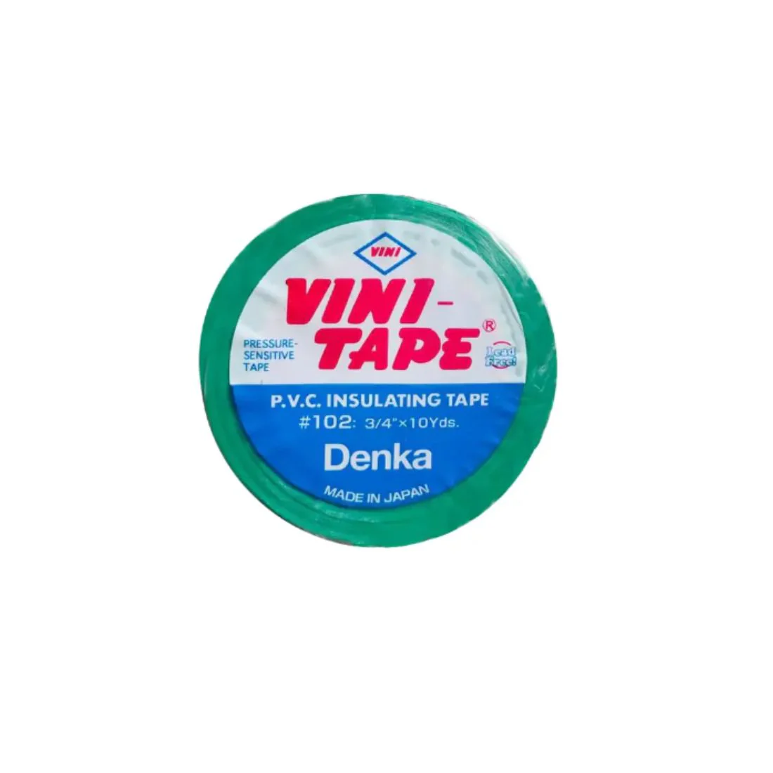 VINI 電氣絕緣膠布 綠色 3/4吋x10碼 正面