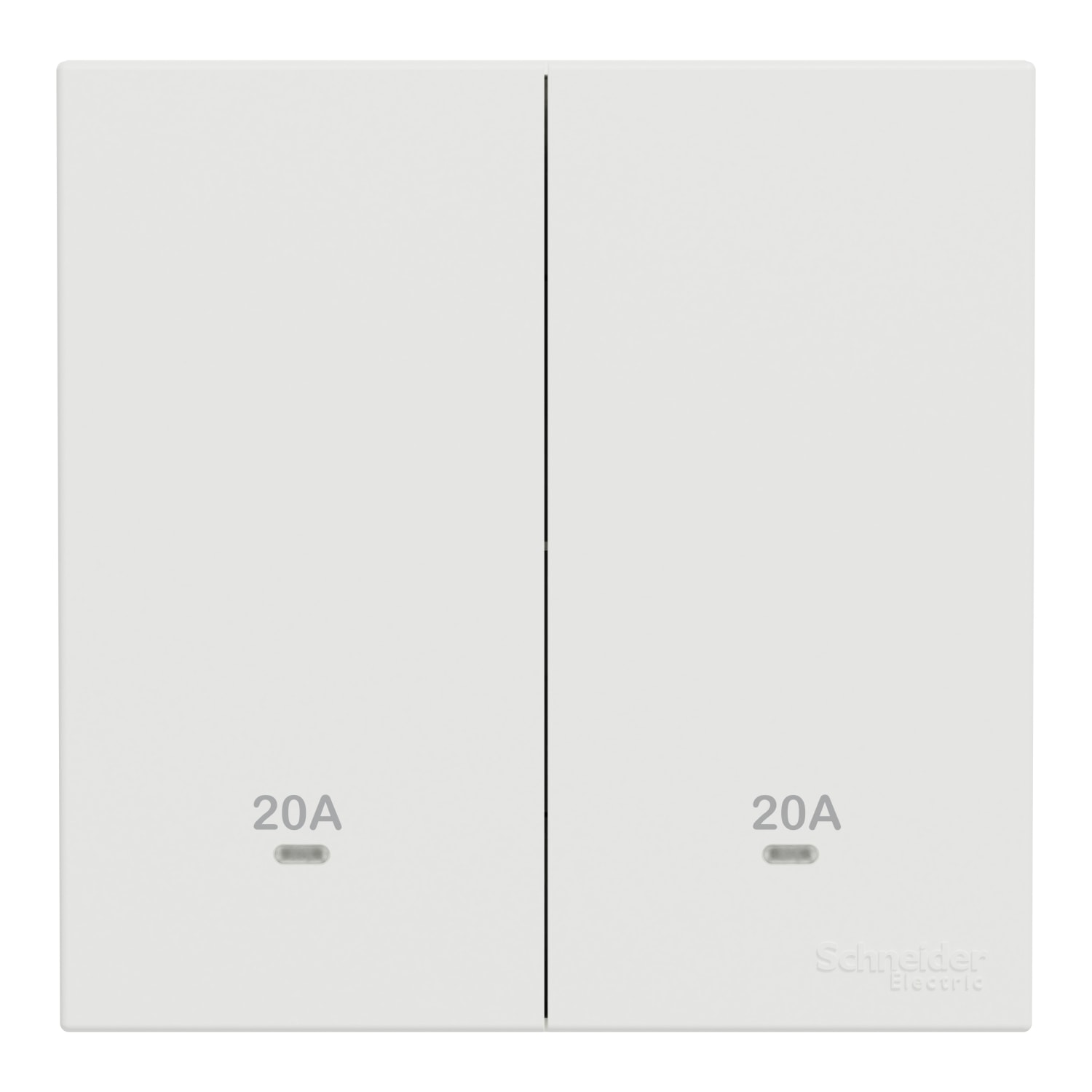 Schneider 施耐德 AvatarOn C 奐然 20A 兩位雙極開關掣連LED指示燈(搪瓷白)