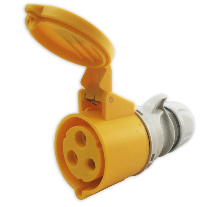 PCE 2232-4 32A 110V 3針工業防水接線插座(正面)