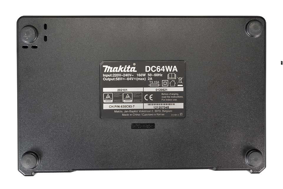 Makita DC64WA 充電器(底部標籤細節)
