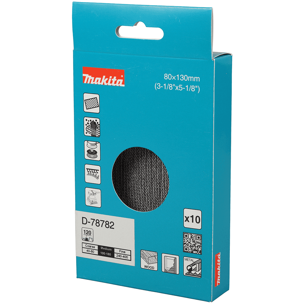 Makita 牧田 D-78782 網砂紙 80X130MM A120