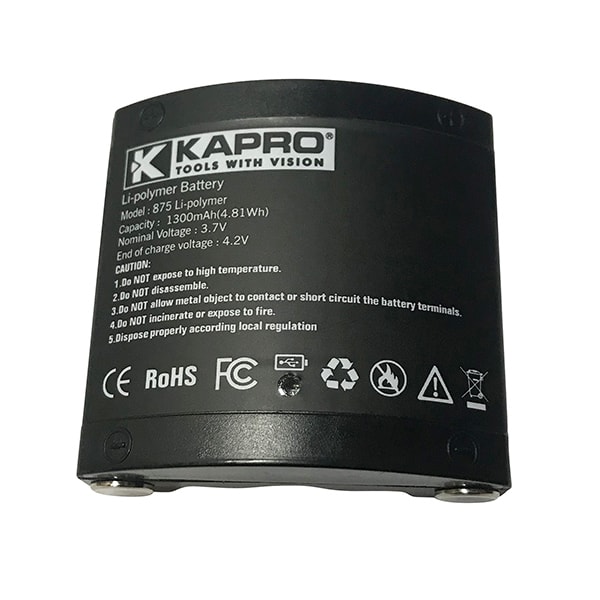 KAPRO BAT875 鋰電充電池(背面標籤)